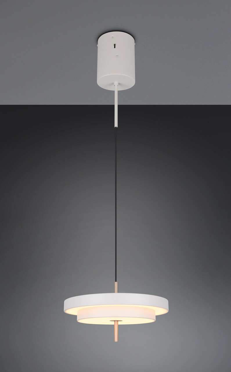 Lustra Keaton, TRIO, 40x150 cm, 34.5W, 1x SMD, metal, gri/auriu - imagine 7